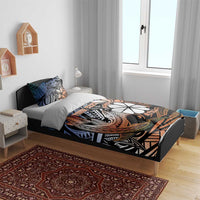 Personalised Kwajalein Atoll Bedding Set Polynesian Shark Tattoo Gradient Vibes LT14 - Polynesian Pride