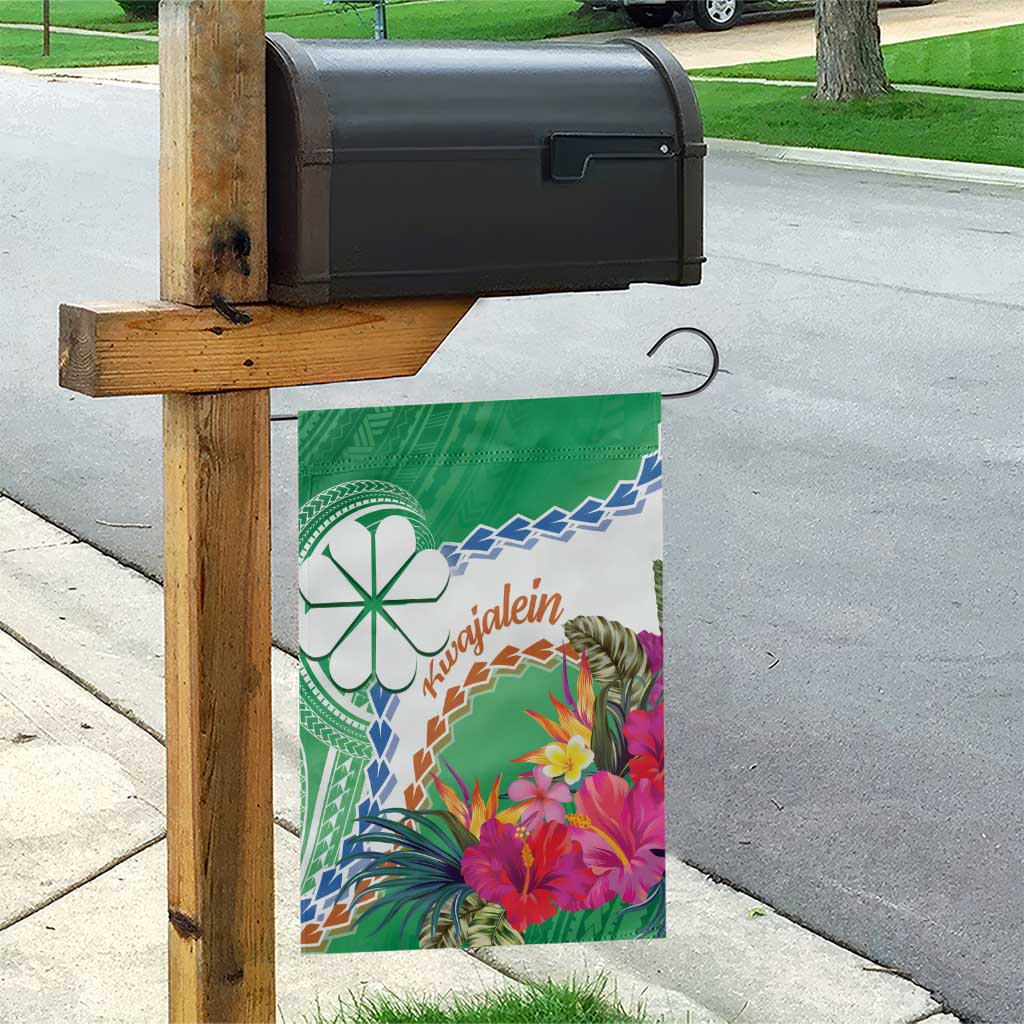 Marshall Islands Kwajalein Atoll Garden Flag Curves Polynesian Mix Tropical Flowers