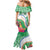 Marshall Islands Kwajalein Atoll Mermaid Dress Curves Polynesian Mix Tropical Flowers