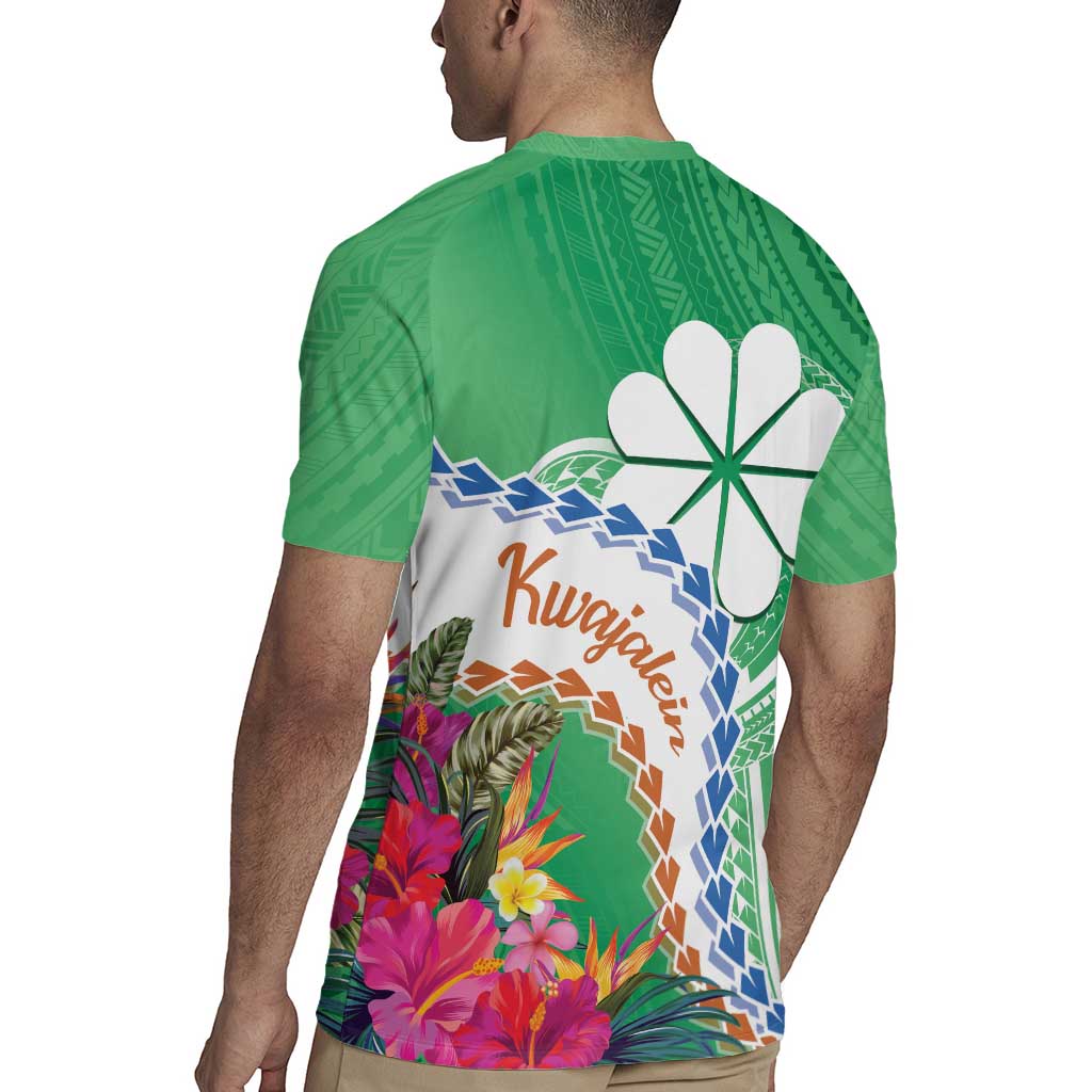 Marshall Islands Kwajalein Atoll Rugby Jersey Curves Polynesian Mix Tropical Flowers