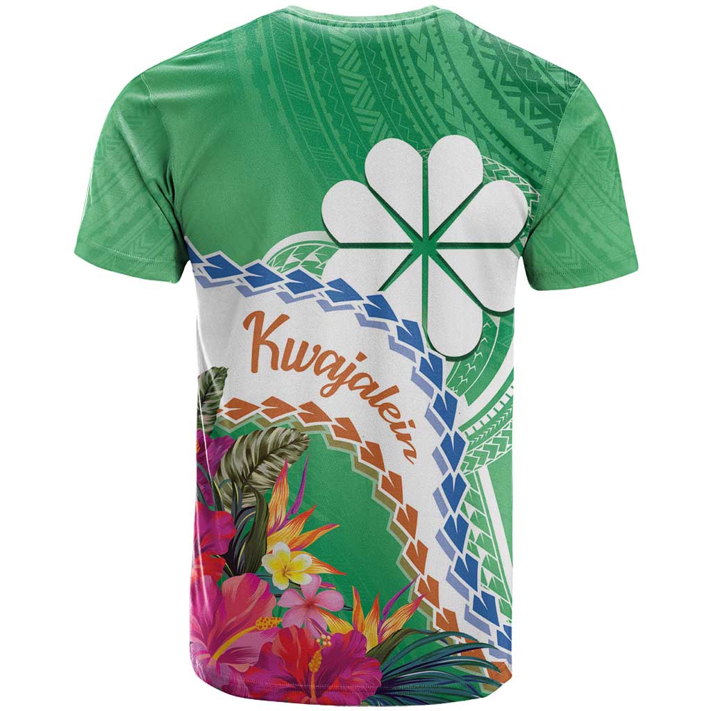 Marshall Islands Kwajalein Atoll T Shirt Curves Polynesian Mix Tropical Flowers LT14 - Polynesian Pride