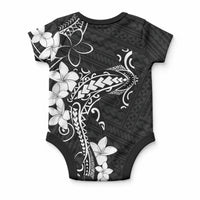 Black Hawaii Baby Onesie Hammerhead Shark Tattoo Curve Polynesian