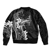 Black Hawaii Bomber Jacket Hammerhead Shark Tattoo Curve Polynesian LT14 - Polynesian Pride