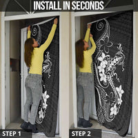 Black Hawaii Door Cover Hammerhead Shark Tattoo Curve Polynesian - Polynesian Pride