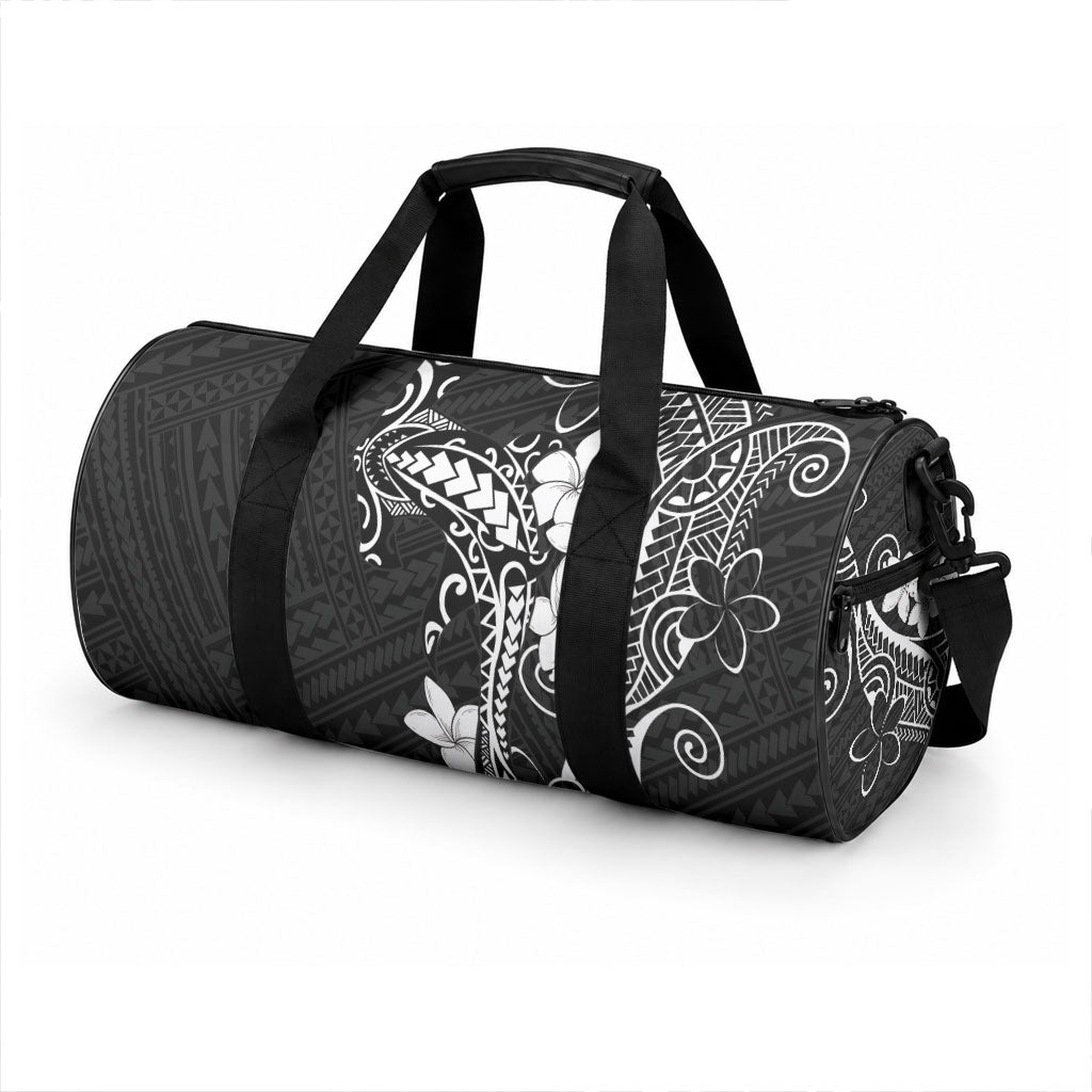 Black Hawaii Duffle Bag Hammerhead Shark Tattoo Curve Polynesian