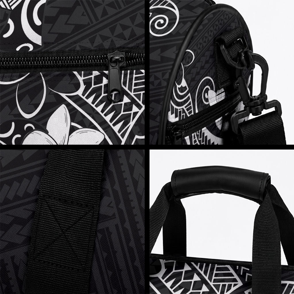 Black Hawaii Duffle Bag Hammerhead Shark Tattoo Curve Polynesian