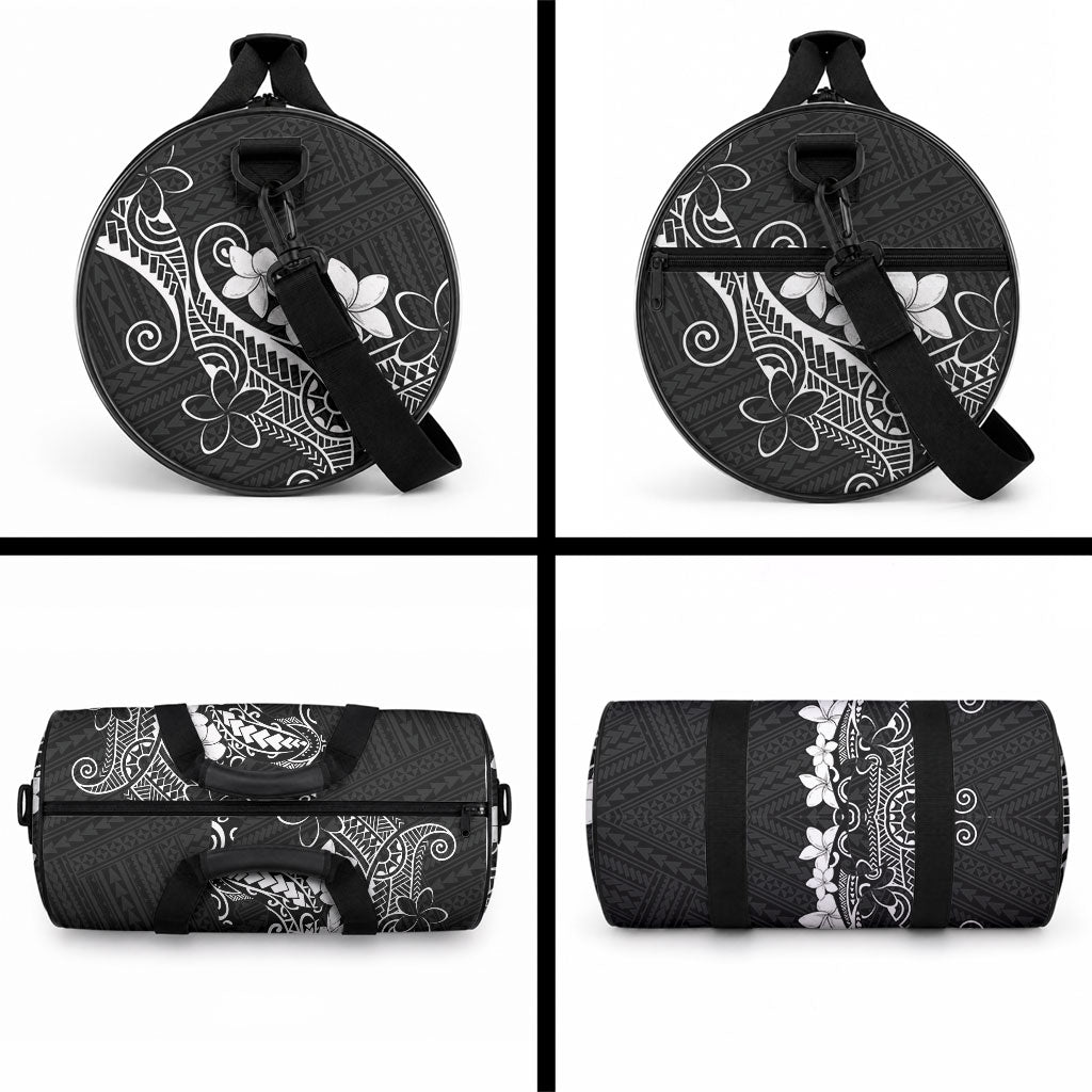 Black Hawaii Duffle Bag Hammerhead Shark Tattoo Curve Polynesian