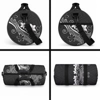 Black Hawaii Duffle Bag Hammerhead Shark Tattoo Curve Polynesian