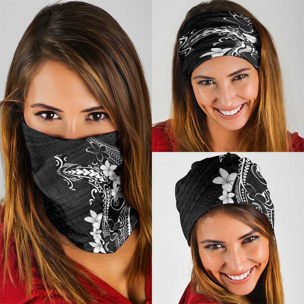 Black Hawaii Neck Gaiter Hammerhead Shark Tattoo Curve Polynesian LT14 - Polynesian Pride