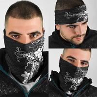 Black Hawaii Neck Gaiter Hammerhead Shark Tattoo Curve Polynesian LT14 - Polynesian Pride