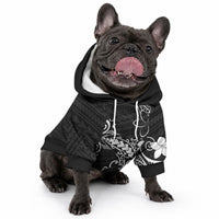 Black Hawaii Pet Hoodie Hammerhead Shark Tattoo Curve Polynesian