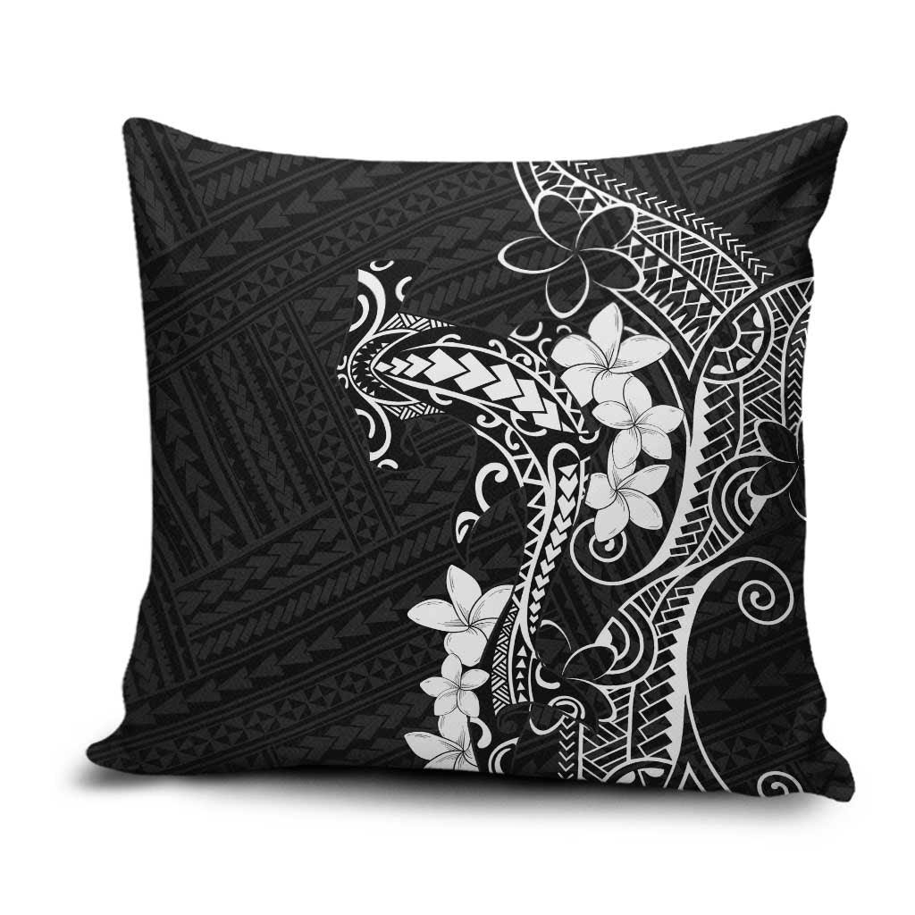 Black Hawaii Pillow Cover Hammerhead Shark Tattoo Curve Polynesian LT14 Black - Polynesian Pride