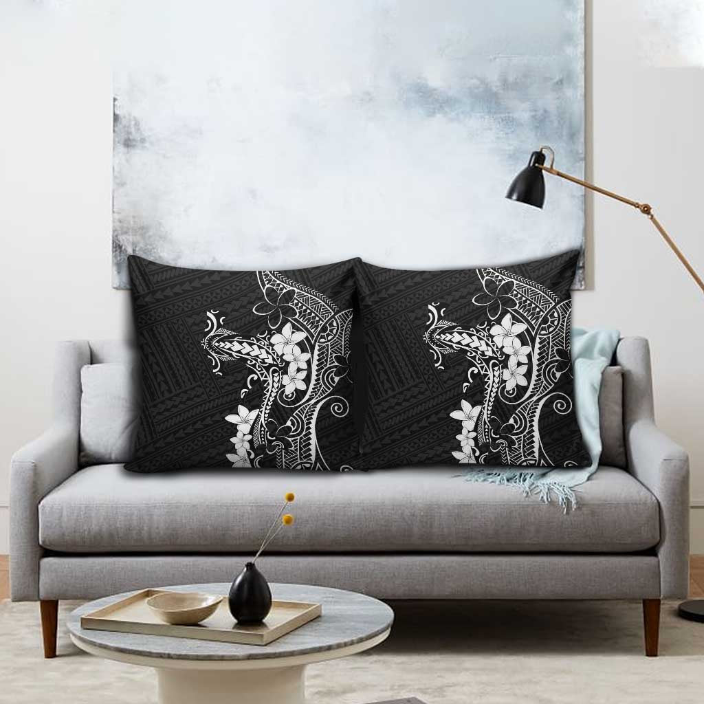 Black Hawaii Pillow Cover Hammerhead Shark Tattoo Curve Polynesian LT14 - Polynesian Pride
