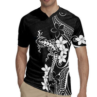 Black Hawaii Rugby Jersey Hammerhead Shark Tattoo Curve Polynesian - Polynesian Pride
