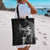 Black Hawaii Tote Bag Hammerhead Shark Tattoo Curve Polynesian - Polynesian Pride
