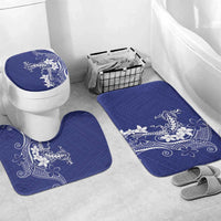 Blue Hawaii Bathroom Set Hammerhead Shark Tattoo Curve Polynesian - Polynesian Pride