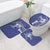 Blue Hawaii Bathroom Set Hammerhead Shark Tattoo Curve Polynesian - Polynesian Pride