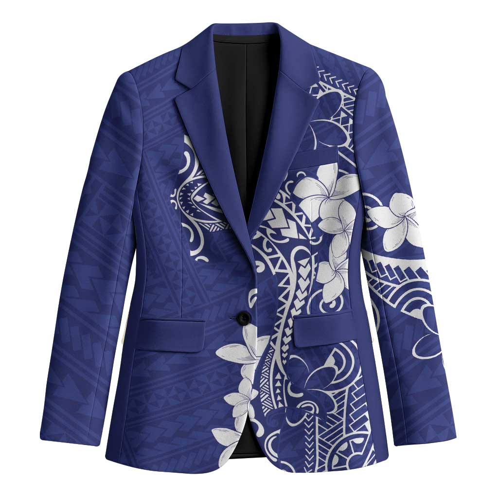 Blue Hawaii Blazer Hammerhead Shark Tattoo Curve Polynesian LT14 Unisex Blue - Polynesian Pride