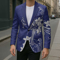Blue Hawaii Blazer Hammerhead Shark Tattoo Curve Polynesian LT14 - Polynesian Pride