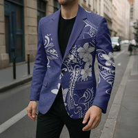 Blue Hawaii Blazer Hammerhead Shark Tattoo Curve Polynesian LT14 - Polynesian Pride