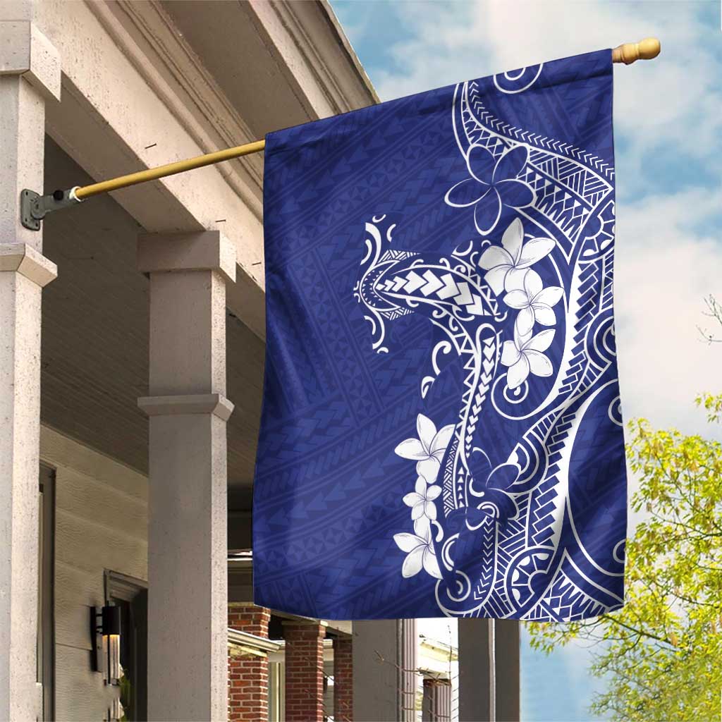 Blue Hawaii Garden Flag Hammerhead Shark Tattoo Curve Polynesian - Polynesian Pride