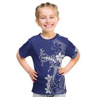 Blue Hawaii Kid T Shirt Hammerhead Shark Tattoo Curve Polynesian - Polynesian Pride