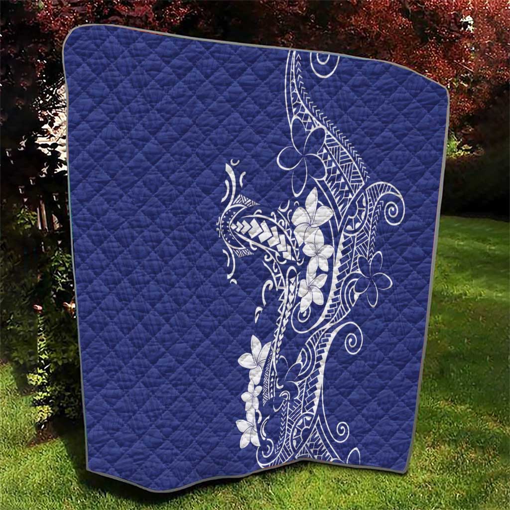 Blue Hawaii Quilt Hammerhead Shark Tattoo Curve Polynesian - Polynesian Pride