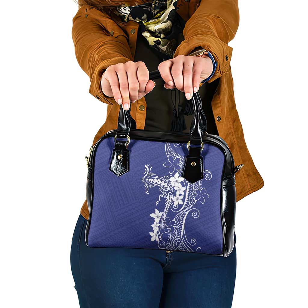 Blue Hawaii Shoulder Handbag Hammerhead Shark Tattoo Curve Polynesian LT14 One Size Blue - Polynesian Pride