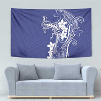 Blue Hawaii Tapestry Hammerhead Shark Tattoo Curve Polynesian LT14 - Polynesian Pride