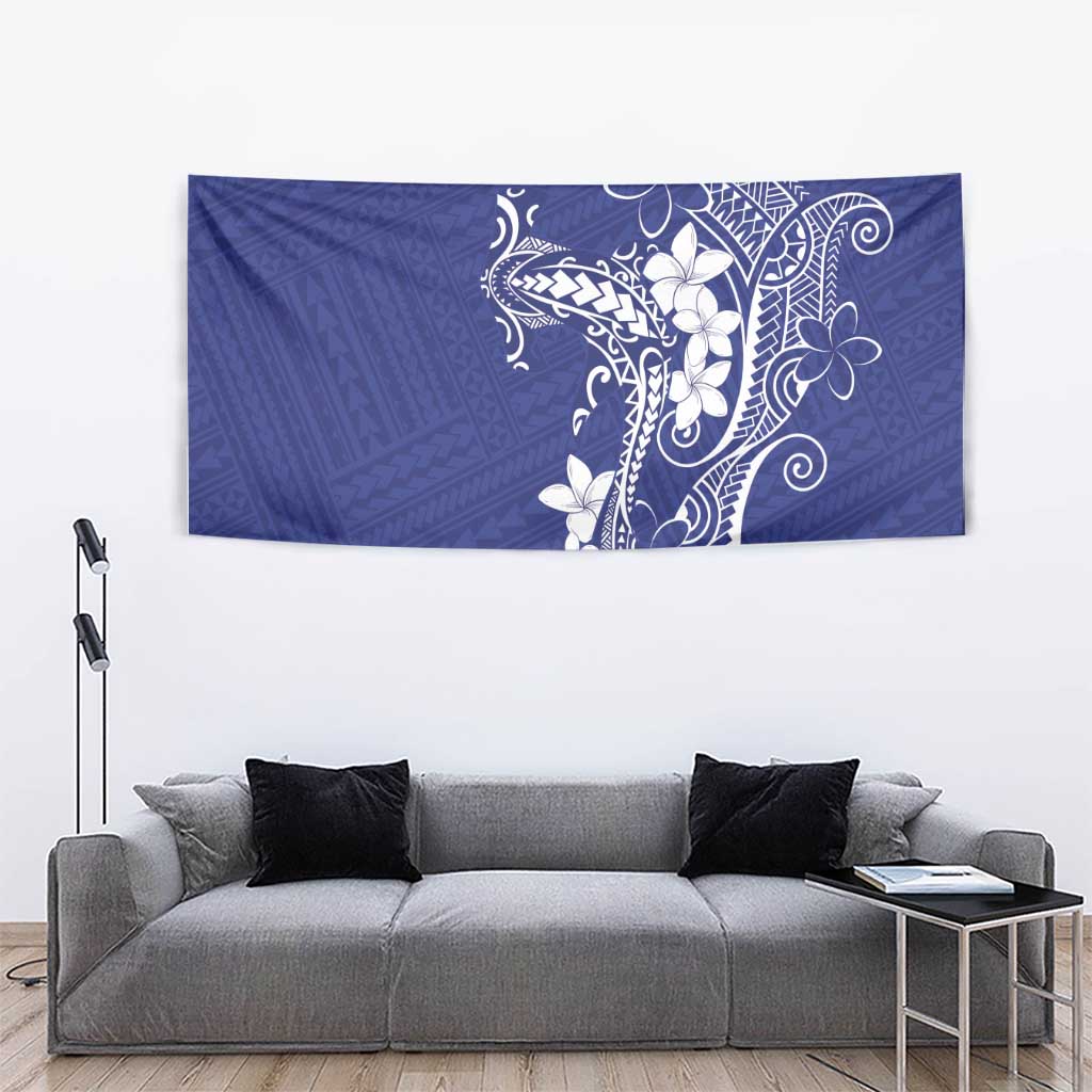 Blue Hawaii Tapestry Hammerhead Shark Tattoo Curve Polynesian LT14 - Polynesian Pride