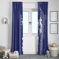 Blue Hawaii Window Curtain Hammerhead Shark Tattoo Curve Polynesian LT14 - Polynesian Pride
