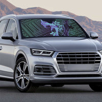 Purple Paradise Hawaii Auto Sun Shade Hammerhead Shark Tattoo Curve Polynesian - Polynesian Pride