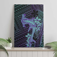 Purple Paradise Hawaii Canvas Wall Art Hammerhead Shark Tattoo Curve Polynesian - Polynesian Pride