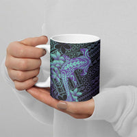 Purple Paradise Hawaii Ceramic Mug Hammerhead Shark Tattoo Curve Polynesian - Polynesian Pride