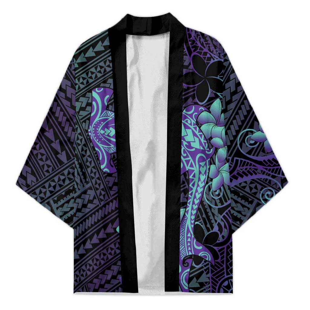 Purple Paradise Hawaii Kimono Hammerhead Shark Tattoo Curve Polynesian - Polynesian Pride