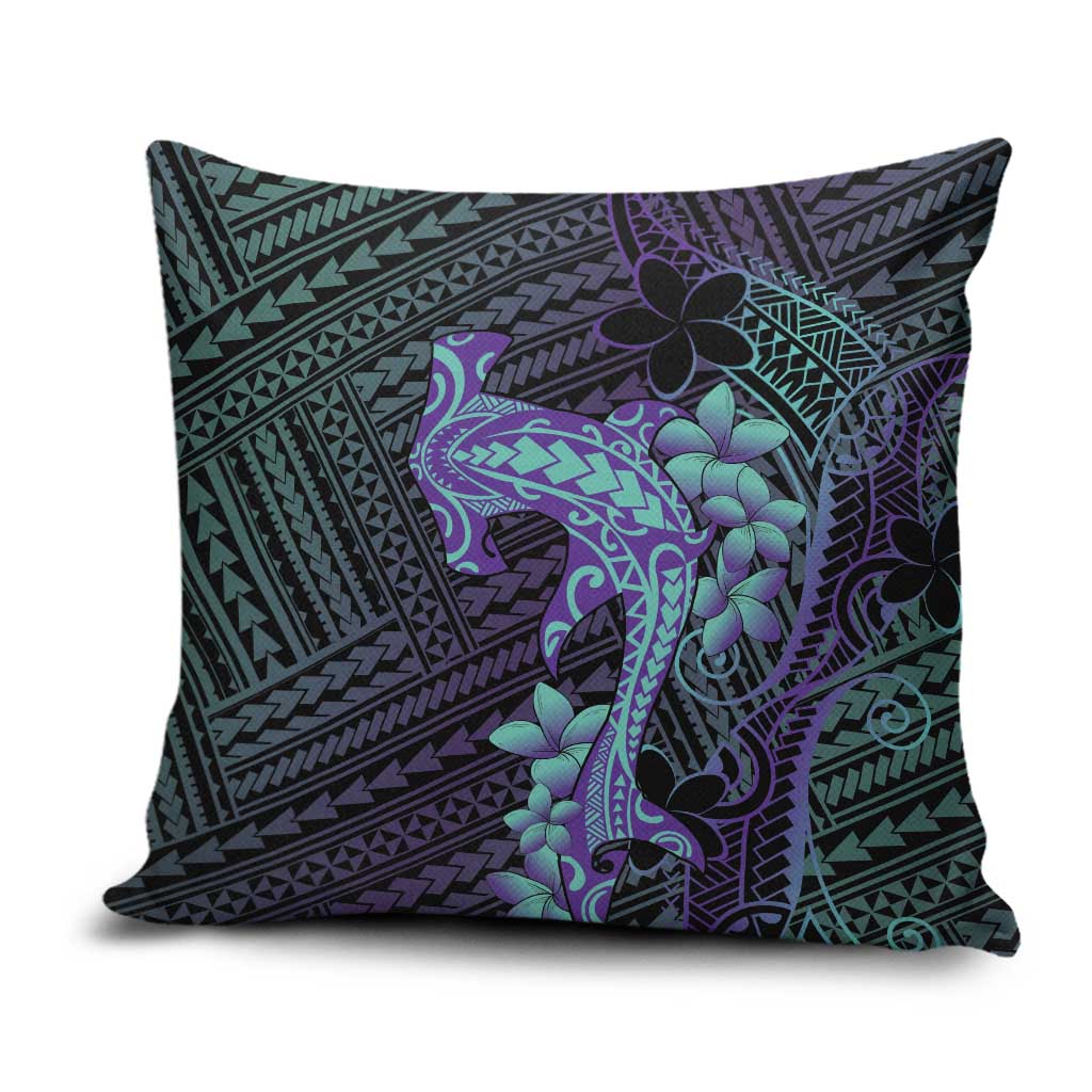 Purple Paradise Hawaii Pillow Cover Hammerhead Shark Tattoo Curve Polynesian LT14 Purple - Polynesian Pride