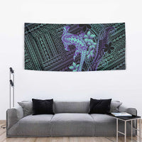 Purple Paradise Hawaii Tapestry Hammerhead Shark Tattoo Curve Polynesian LT14 - Polynesian Pride