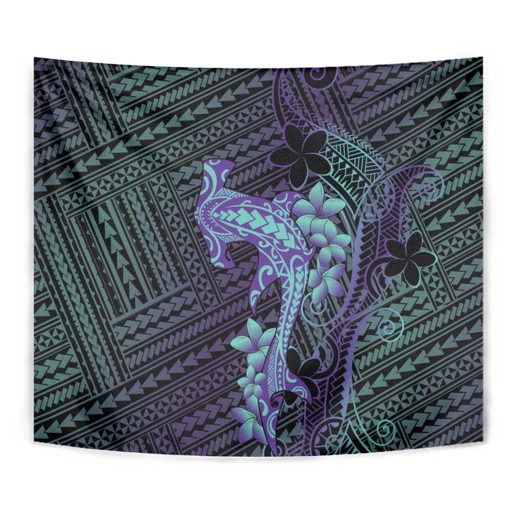 Purple Paradise Hawaii Tapestry Hammerhead Shark Tattoo Curve Polynesian LT14 - Polynesian Pride
