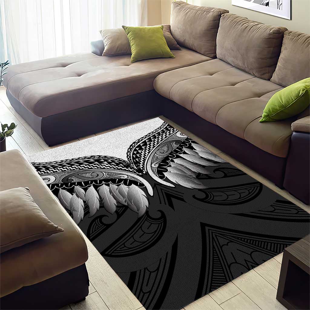 Poutama Korowai New Zealand Area Rug Aotearoa Maori Tattoo LT14 - Polynesian Pride