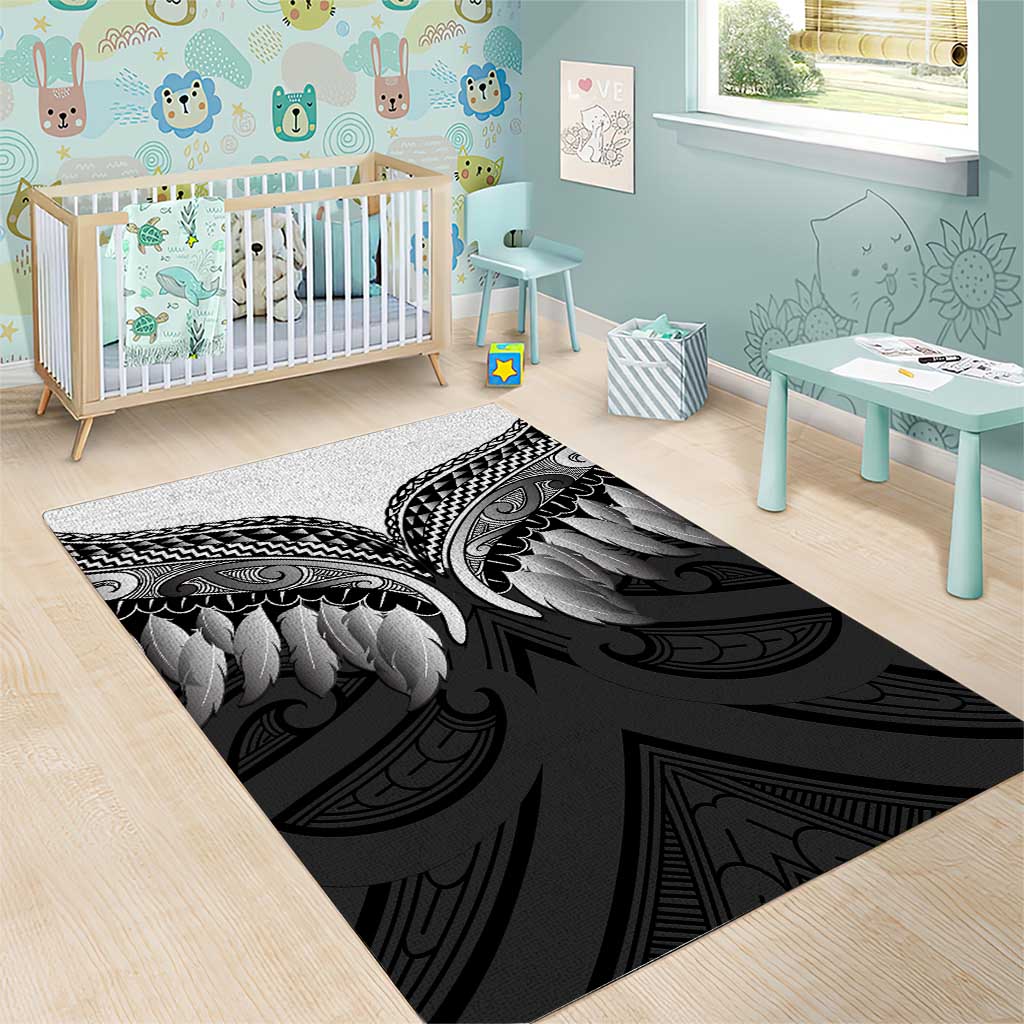 Poutama Korowai New Zealand Area Rug Aotearoa Maori Tattoo LT14 - Polynesian Pride