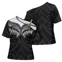 Poutama Korowai New Zealand Cross Shoulder Shirt Aotearoa Maori Tattoo - Polynesian Pride