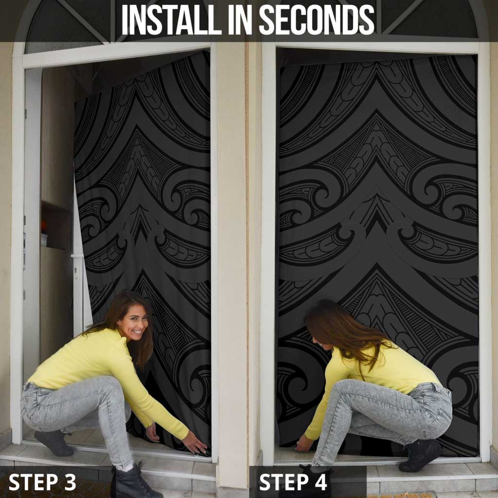 Poutama Korowai New Zealand Door Cover Aotearoa Maori Tattoo - Polynesian Pride