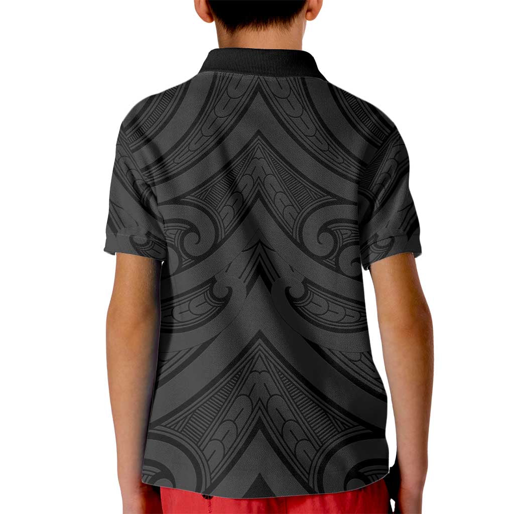 Poutama Korowai New Zealand Kid Polo Shirt Aotearoa Maori Tattoo - Polynesian Pride