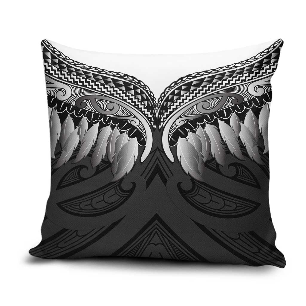 Poutama Korowai New Zealand Pillow Cover Aotearoa Maori Tattoo LT14 Black - Polynesian Pride