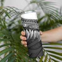 Poutama Korowai New Zealand Skinny Tumbler Aotearoa Maori Tattoo - Polynesian Pride