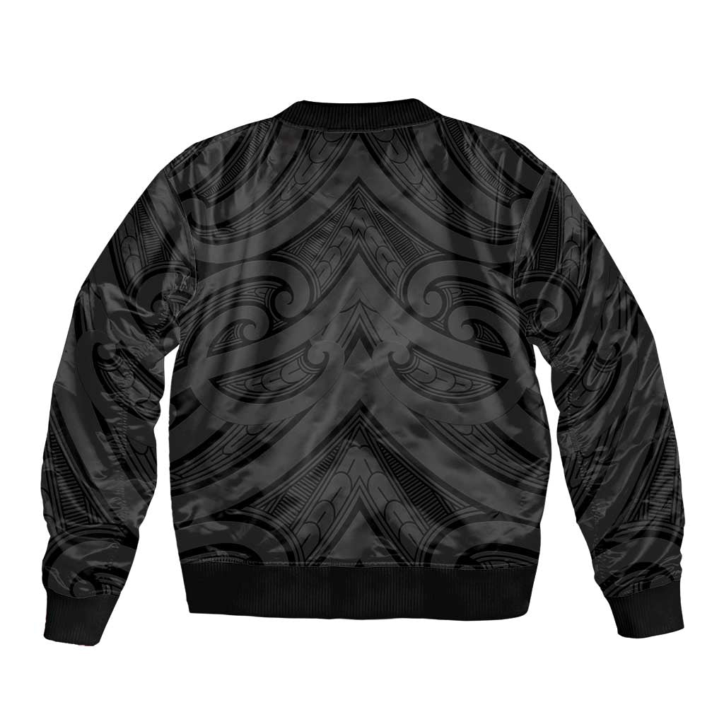 Poutama Korowai New Zealand Sleeve Zip Bomber Jacket Aotearoa Maori Tattoo LT14 - Polynesian Pride