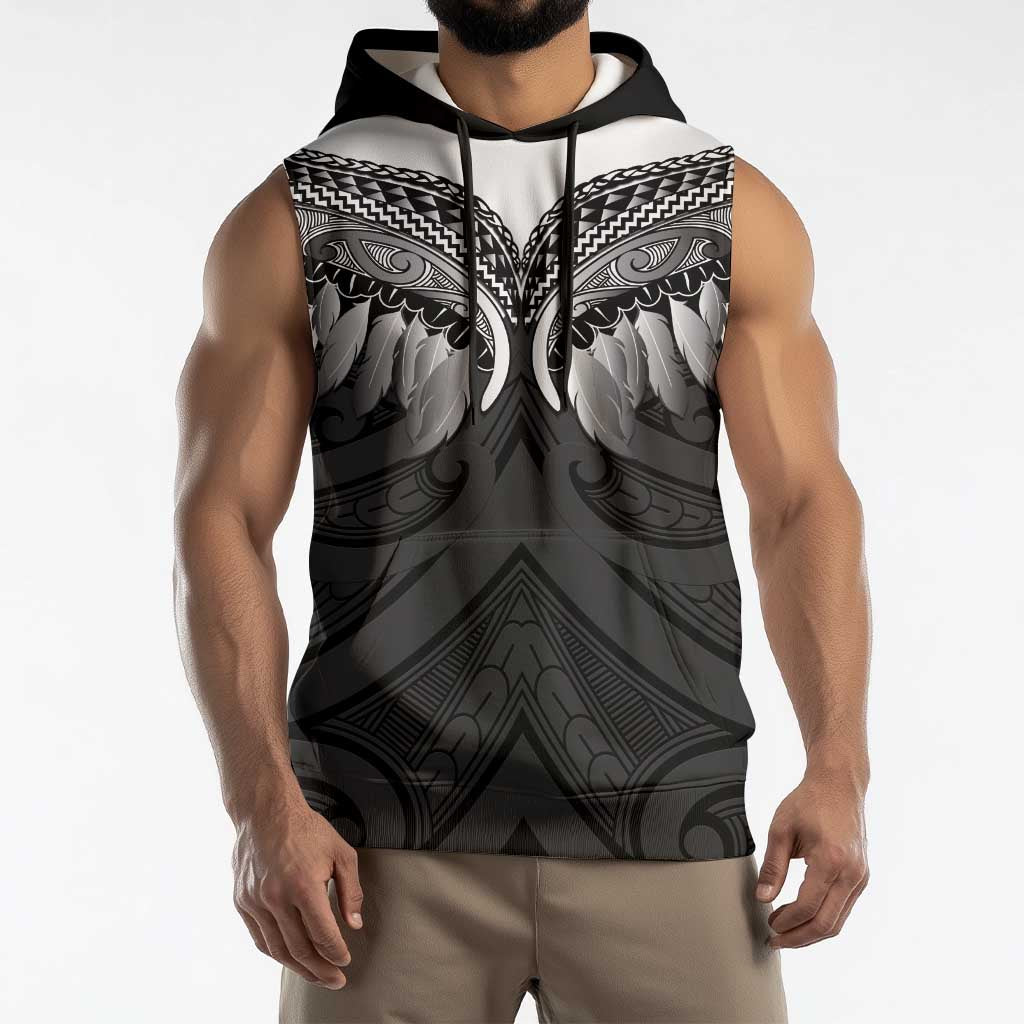 Poutama Korowai New Zealand Sleeveless Hoodie Aotearoa Maori Tattoo - Polynesian Pride