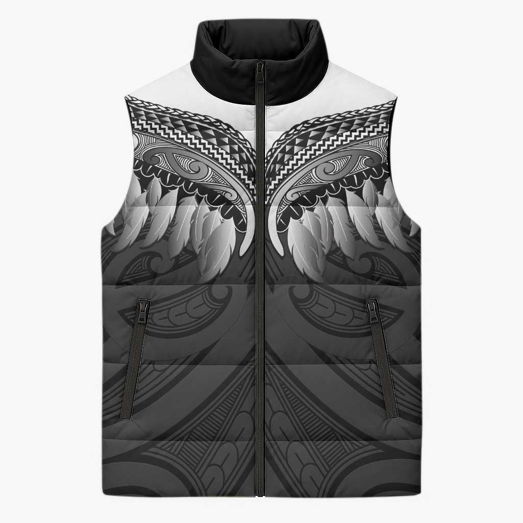 Poutama Korowai New Zealand Sleeveless Puffer Jacket Aotearoa Maori Tattoo - Polynesian Pride