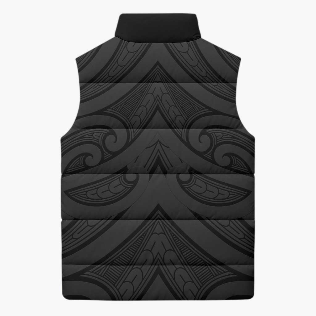 Poutama Korowai New Zealand Sleeveless Puffer Jacket Aotearoa Maori Tattoo - Polynesian Pride