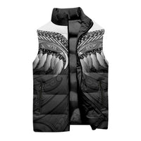 Poutama Korowai New Zealand Sleeveless Puffer Jacket Aotearoa Maori Tattoo - Polynesian Pride
